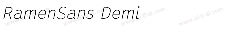 RamenSans Demi字体转换